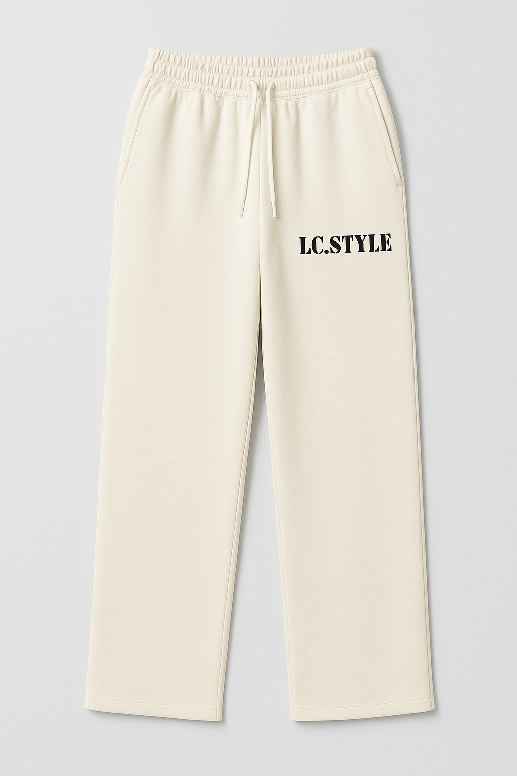 Cream Plain Joggers